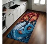 Dessin Animé Tapis de Cuisine Dragon d'anime Long Antidérapant Antifatigue Absorbant Lavable Devant Évier Décoration Maison 40 x 120 cm