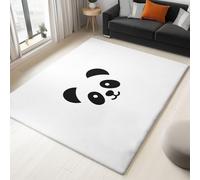 Dessin Animé Tapis ultra doux pour chambre d'enfant, 80 x 150 cm, antidérapant tapis décoratif intérieur et extérieur Avatar De Panda Mignon pour chambre à coucher, salle de jeux, salon Blanc