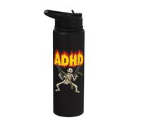 Dessin animé TDAH Squelette Meme TDAH Squelette Stainless Steel Insulated Water Bottle