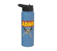 Dessin animé TDAH Squelette Meme TDAH Squelette Stainless Steel Insulated Water Bottle