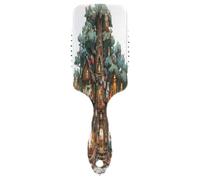 Dessin animé Tree House de nombreux animaux cheveux coussin peigne, brosse démêlante, brosse antistatique, masseur de cheveux