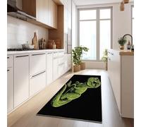 Dessin Animé Tyrannosaure Rex Lunettes SoleilTapis Couloir Long 60 x 150 cm Doux Antidérapant Tapis Étroit, Lavable Moquette Cuisine Long - Coureur de Passage pour Cuisine Couloir Passage, Noir