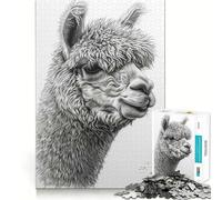 Dessin au Stylo alpaga,Puzzle de 1000 pièces pour Adolescents,Jeu de Construction Cognitive,sans Espace,Ajustement Parfait,Format Compact,Amusant pour Les Moments de Jeu en Famille (38x26cm)