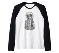 Dessin au Trait de la déesse Corbeau Celtique Morrigan, Guerrier sacré Manche Raglan