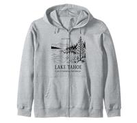 Dessin au Trait du lac Tahoe Californie Nevada Nature Souvenir Sweat à Capuche