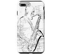 Dessin au trait du saxophoniste Coque pour iPhone 7 Plus/8 Plus