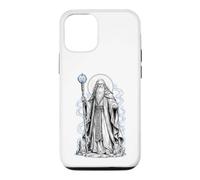 Dessin au Trait Fantastique de Merlin Arthurian Wizard, Magie sacrée Coque pour iPhone 12/12 Pro