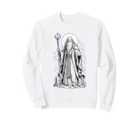 Dessin au Trait Fantastique de Merlin Arthurian Wizard, Magie sacrée Sweatshirt