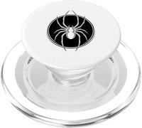 Dessin au Trait Minimaliste de Silhouette d'araignée Blanche PopSockets PopGrip pour MagSafe
