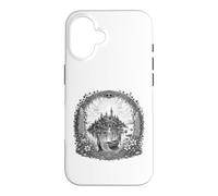 Dessin au Trait sacré de l'île Mystique d'Avalon, légende arthurienne Coque pour iPhone 16