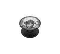 Dessin au Trait sacré de l'île Mystique d'Avalon, légende arthurienne PopSockets PopGrip Adhésif