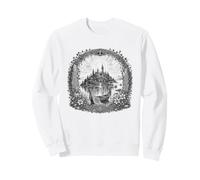 Dessin au Trait sacré de l'île Mystique d'Avalon, légende arthurienne Sweatshirt