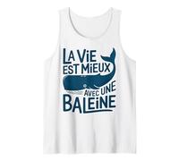 Dessin Baleine Adorable Texte Drole Vie avec Une Baleine Débardeur