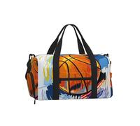 Dessin coloré de Basket-Ball imprimé,Sac de Sport bandoulière à Main, Sac de Voyage Grande capacité pour Femmes et Hommes