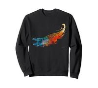 Dessin coloré de Crocodile Mignon, Silhouette de Crocodile Sweatshirt
