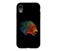 Dessin coloré Mignon de Porc-épic Silouhette de Porc-épic Coque pour iPhone XR