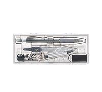 Dessin Compas Compas en métal avec kit de géométrie mathématique rectangle Kit de géométrie mathématique for dessin de l'étudiant et de l'ingénierie 0.7mm Crayon mécanique Fournitures d'école