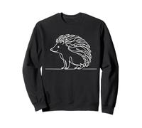 Dessin d'art Minimaliste en Forme de hérisson, Animal Sauvage Sweatshirt