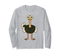 Dessin d'autruche drôle de Dessin animé Oiseau Art Manche Longue