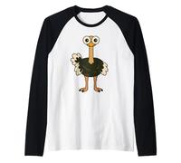 Dessin d'autruche drôle de Dessin animé Oiseau Art Manche Raglan