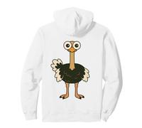Dessin d'autruche drôle de Dessin animé Oiseau Art Sweat à Capuche