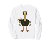 Dessin d'autruche drôle de Dessin animé Oiseau Art Sweatshirt
