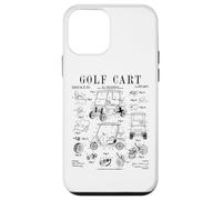 Dessin de Chariot de Golf Amusant et Vintage Coque pour iPhone 12 Mini