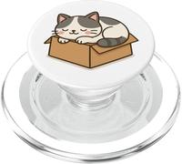 Dessin de Chat Kawaii dans Une boîte. Illustration d'animaux Mignons. PopSockets PopGrip pour MagSafe