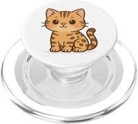 Dessin de Chat Kawaii du Bengale, Dessin d'animal Mignon PopSockets PopGrip pour MagSafe