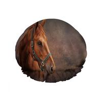 Dessin de cheval rouge d'un portrait de cheval sur vieux papier grunge de couleur vintage Bonnet de bain Bonnet de douche élastique réutilisable pour femmes Réutilisable Imperméable