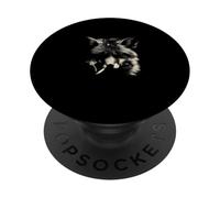 Dessin de Chien Fumeur Portrait Urbain Street Terrier PopSockets PopGrip Adhésif