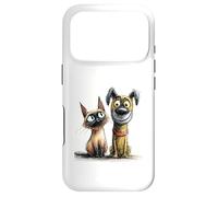 Dessin de Croquis Mignon de Chat et de Chien Coque pour iPhone 17 Pro