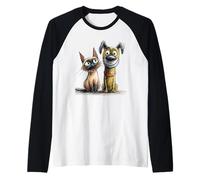 Dessin de Croquis Mignon de Chat et de Chien Manche Raglan
