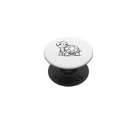 Dessin de Dessin Mignon bébé Tortue dessiné à la Main PopSockets PopGrip Adhésif