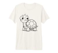 Dessin de Dessin Mignon bébé Tortue dessiné à la Main T-Shirt Haut de Gamme