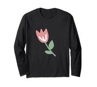 Dessin de Fleur Rouge Tulipe printanière Manche Longue