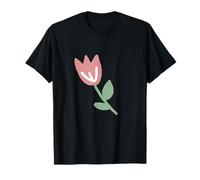 Dessin de Fleur Rouge Tulipe printanière T-Shirt