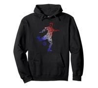 Dessin de football français Foot France Soccer Joueur Sweat à Capuche