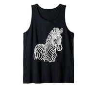 Dessin de Ligne zèbre Animaux Sauvages Safari Débardeur