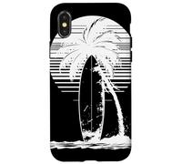 Dessin de Planche de Surf Chevauchée sur Les Vagues Coque pour iPhone X/XS