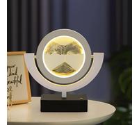 Dessin de sable Lampe d'art en sable mobile double face rotative à 360° 3 températures de couleur Multicolore Plusieurs tailles(Grey,B Frame)