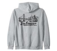 Dessin de téléphérique de San Francisco City Skyline Sweat à Capuche