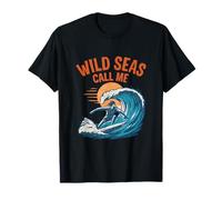 Dessin de Wild Seas Call Me Surf Wave Sunrise Beach Squad T-Shirt