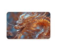 Dessin détaillé du dragon doré Symboles surnaturels Impression noire 1 pièce Serviette de plage en velours peau de pêche à séchage rapide surdimensionnée 140 x 70 cm pour adultes, serviette super