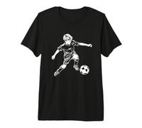 Dessin d'un Footballeur T-Shirt Haut de Gamme