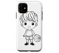 Dessin d'un Petit Joueur de Basket-Ball pour garçon Coque pour iPhone 11