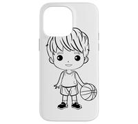 Dessin d'un Petit Joueur de Basket-Ball pour garçon Coque pour iPhone 14 Pro Max