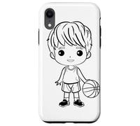 Dessin d'un Petit Joueur de Basket-Ball pour garçon Coque pour iPhone XR