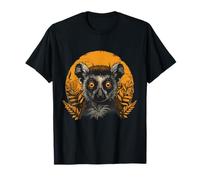 Dessin d'œuvre d'art portrait de lémurien Madagascar Motif singe T-Shirt