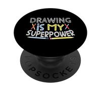 Dessin est ma Superpuissance Illustrator Illustration PopSockets PopGrip Adhésif